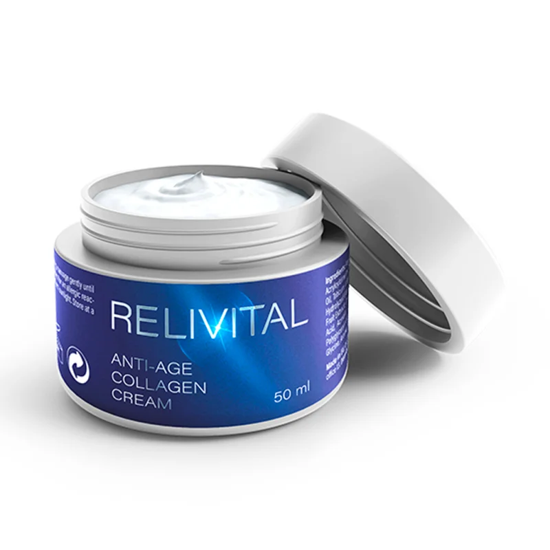 Relivital — geöffneter Tiegel mit der Pflegecreme, 50 ml