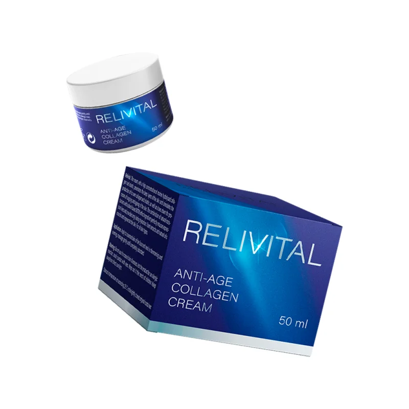 Relivital — Tiegel und Verpackung der Gesichtscreme, 50 ml